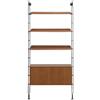 KARTELL libreria da parete con 3 ripiani da 90 cm e 1 contenitore ADAM WOOD - 8904-SN