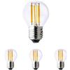Velamp lampadina LED a filamento - Forma a sfera (P45) - Attacco a vite grande (E27) - Potenza 6W Equivalenti 60W - Luminosità 806ln - Temperatura colore 4000K (luce naturale) (Confezione da 4)
