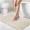 Emma Barclay - Set da Bagno in 100% Cotone, 2 Pezzi, Colore: Crema, 100%, Tappetino 50 x 80 cm, piedistallo 50 x 40 cm