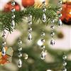 Xingxia, Decorazioni in cristallo acrilico per albero di Natale, 30 pezzi, trasparenti, da appendere, per centrotavola, lampadari a goccia, ghirlande, perline per Natale, matrimoni, feste, arredo casa