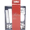 Papermania Create - Set di Fiocchi Natalizi e Nastri, Colore: Bianco Argento