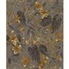 Rasch Tapete 538229 - Carta da parati floreale in tessuto non tessuto con foglie e piante, in grigio, marrone e oro, della collezione Curiosity, 10,05 m x 0,53 m (lunghezza x larghezza)