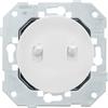Fontini Doppio anda-avanti bianco con controller bianco glossy DOM e piastra singola bianca - Gestione luminosa doppia con eleganza e modernità