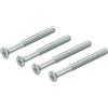Hoppe Viti per porte scorrevoli di sollevamento, set di montaggio per porte scorrevoli, 4 viti a testa svasata, in acciaio zincato
