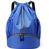 Veki Sacca Sportiva Palestra con Coulisse, Borsa Palestra Sportiva Impermeabile, Sacca Zaino per Uomo e Donna, Zaino Palestra con Scomparto per Scarpe, Borsa da Palla per Basket, Calcio (Blu Scuro)