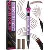 iMethod Microblading Matita per sopracciglia - Eyebrow Pencil Dual Ended 2 in 1 Matita per sopracciglia con 4 micro punte e punta precisa del pennello per creare sopracciglia naturali, Reddish Brown