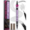 iMethod Microblading Matita per sopracciglia - Eyebrow Pencil Dual Ended 2 in 1 Matita per sopracciglia con 4 micro punte e punta precisa del pennello per creare sopracciglia naturali, grigio