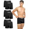 Mimosso Boxer da uomo in cotone biologico, confezione da 6 pezzi, senza elastico in vita (taglia S - 3XL), 2x nero-melange-bianco, 3XL