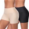 Pantaloncini Antistrappo In Pizzo Per Donna – Sottovesti Senza Cuciture, Modello Lungo Nero Taglia XL (Vita 80-85 Cm, Fianchi 104-109 Cm)