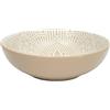 Home Deco Factory, KA0456, Piatto Fondo Elegante in Ceramica Beige, Design Raffinato, Ideale per Zuppe e Pasta, Facile Manutenzione, Resistente, 185 cm, Beige