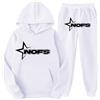 Gefomuofe NOFS - Tuta sportiva da uomo, in cotone, per sport, da jogging, da jogging, da jogging, Bianco 02, M