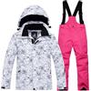 Amur Leopard Bambini Tuta da Sci Inverno 2 Pezzi Cappotto + Pantaloni Tuta de Neve Ragazzi e Ragazze Caldo Antivento Impermeabile, Bianco + Nero, XXL/12-13 Anni