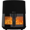 Cecotec Friggitrice ad Aria Cecofry Fantastik Window 5500. Air Fryer 1500W, Capacità 5,5L, Tecnologia PerfectCook, 9 Modalità di Cottura, Touch, Regolabile 80-200°C, Finestra, Cottura 60M