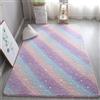 Osifoo Tappeto che si illumina al buio per camera da letto e soggiorno, tappeto moderno per interni, dormitorio, decorazione per la casa, stelle arcobaleno, 200 x 200 cm