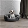 Italian Bed Linen Cuccia COCCOLE, per cani e gatti, Grigio chiaro, 48x42x16 cm
