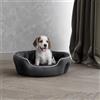 Italian Bed Linen Cuccia COCCOLE, per cani e gatti, Grigio scuro, 48x42x16 cm