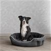 Italian Bed Linen Cuccia COCCOLE, per cani e gatti, Grigio scuro, 75x65x20 cm