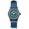 BODERRY Orologio da uomo in titanio da 38 mm, automatico, militare, funzione giorno/data, impermeabile 100M, cinturino in nylon, movimento giapponese NH35, corona a vite - LANDMASTER, Blu, Cinturino