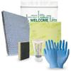Segreti Natura 20 Kit di benvenuto 5 pezzi SACCHETTO VUOTO IN POLIETILENE - DETERSIVO PIATTI - SPUGNA PIATTI - PANNO PAVIMENTO PANNO PIATTI GUANTI IN NITRILE