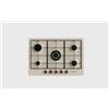 Tecnogas Piano Cottura PD75GVF5TGAB Incasso 75 X50 cm, Smaltato Avena con finiture Ottone anticato, Comandi Frontali, 5 Fuochi Dispositivi di sicurezza, Accensoone sotto manopola, Griglie in Ghisa