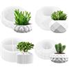 Bangbobi stampi in Silicone per colata - Set di 4 Pezzi per vasi da Fiori creativi Fai da Te con squisita fattura, Facile da sformare e Ampia Applicazione