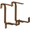 Dehner Fioriera professionale per ringhiere per tubi, 2 pezzi, in metallo, marrone, 27 x 21,6 x 6 cm