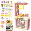 Canzoon Accessori per la cucina dei bambini, 43 pezzi, giocattolo da cucina, cucina dei giochi, accessori per la cucina dei giochi, con lavello, fornello, frigorifero, forno per giochi di ruolo, regalo per