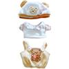 niannyyhouse 20 cm peluche vestiti cappello t-shirt tuta latte copertura set 8 pollici morbido imbottito peluche accessori per vestire (marrone)