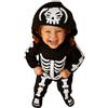 Ikumaal F70 Taglia 2-3A (92-98cm) Costume Scheletro per neonati e bambini, indossabile comodamente sui vestiti normali