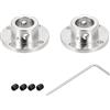 Rebower 12mm Rigido Flangia Accoppiamento Connettore Motore Accoppiatore (w Vite 1pz M2 Esagonale Chiave),[per Fai-da-Te Stepper Motori]-2pz
