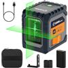 CIGMAN Livella Laser, CIGMAN G02 Cross Livello Laser Autolivellante a Raggio Verde Laser Orizzontale e Verticale a Linee Incrociate per la cantieri, interni, DIY.(Batteria Inclusa)
