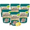 Go-Keto BIO Keto Granola Lemon Poppyseed 6x 290g - Low Carb Keto Muesli per una deliziosa colazione keto, con scaglie di cocco, noci, frutta, semi di girasole e semi di zucca, vegan, senza glutine