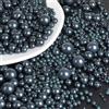 OSDUE Perle Commestibili Nero, 130g Decorazione di Torte Dessert Cupcakes | Perle di Zucchero, Diverse Dimensioni, Decorazioni Eleganti e Vegane, per Matrimoni, Compleanni, Natale Halloween, Nero