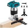 ONEVAN Fresa a batteria per Makita da 18 V, senza spazzole, fresatrice per bordi con una sola mano, batteria Katsu Tools per la lavorazione del legno, con 3 pinze da 6 mm, 6,35 mm, 8 mm (senza