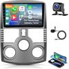 Hodozzy 2G 64G Android Autoradio per Toyota Rush Daihatsu Terios 2006-2016 Radio Carplay Wireless Android Auto, 9 Pollici Touch Screen Navigatore GPS, WiFi Bluetooth, FM RDS, Schermo con Retrocamera