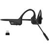 SHOKZ Auricolari OpenComm2 UC 2025 Upgrade a conduzione ossea con adattatore USB-C, auricolari Bluetooth open-ear per l'attenuazione del rumore, wireless, 16 ore di conversazione, Segnalibri, Nero
