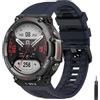 YASPARK Cinturino per Amazfit T-Rex 2, Morbido Silicone Traspirante Polsino Sportivo per Amazfit T-Rex 2 Outdoor GPS Smartwatch con Attrezzo