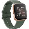 YLK Cinturino per Fitbit Versa 2/Fitbit Versa/Fitbit Versa Lite, Cinturino Silicone di Morbido Traspirante per Donna e Uomo (Verde oliva)