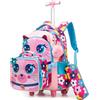 HTgroce Trolley per Zaino Scuola Elementare Ragazzo 3 in 1 Zaino Trolley Zaino con Ruote Zaino Scuola Trolley Elementare Bambina Ragazzo