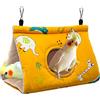 RANYPET Nido per Pappagalli Invernale Calda, Trespolo per Pappagalli, Amaca in Velluto Capanna Gabbia Volatili Nascondiglio Letto per Pappagalli, Parrocchetti Ondulati Lovebird - 25 x 14 x 15 cm