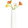 VASANA Vaso da fiori conico alto in ceramica bianca da 16 cm, vaso affusolato da tavolo piccolo con collo stretto per casa, matrimonio, tavolo, camera da letto, soggiorno, scrivania dell'ufficio (fiori non
