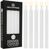 DECO EXPRESS Candele Coniche Set da 15 Candele Rustiche Fatte a Mano Candela Natalizia Durata di Combustione di 9 Ore Senza Profumo (Bianco - Confezione da 15)