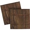 Spldsun 2 Pezzi Sottopentola Legno, Sottobicchieri Legno Quadrati, Sottopentola Vintage Resistente Calore, Grande, per Antiscivolo, Isolamento Termico, Resistenza Graffi, Decorazione(19x19, Marrone Scuro)