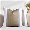DecorMommt Federe Cuscini Divano 45x45 Moderno Decorativo Copricuscini Divano Marrone Patchwork Cuscini Per Divano Grigio Marrone Bianco Banda Copricuscino Per Soggiorno Divano Da Giardino,2 Pezzi