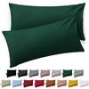 Blumtal Federe Cuscini Divano 40x60 cm - Set di Copricuscini per Divani in Microfibra a 2 Pezzi con Chiusura a Zip certificati Oeko-Tex, extra morbidi e lavabili - Verde Scuro