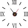 CENPEK CEPEK Orologio da parete in acrilico con numeri romani, moderno grande orologio da parete 3D, fai da te senza cornice, decorazione da parete per casa, ufficio, camera da letto, decorazione (nero)