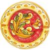 Sicilia Bedda - POSACENERE IN CERAMICA SICILIANA - Elegante complemento d'arredo per Casa e Ufficio (Maioliche Rosse)