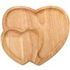 ZOUBAOQ Vassoio da portata in legno a forma di cuore per formaggi, insalata, piatto decorativo per snack, torte, caramelle, cibo, frutta, San Valentino