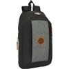 safta BLACKFIT8 OLD SCHOOL - Mini zaino per uso quotidiano, ideale per bambini di diverse età, comodo e versatile, qualità e resistenza, 22 x 10 x 39 cm, Nero/Grigio, M, Casual