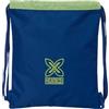 safta MUNICH NORTH - Zaino a sacco piatto, grande, ideale per bambini di diverse età, comodo e versatile, qualità e resistenza, 35 x 40 cm, Blu navy, M, Casual